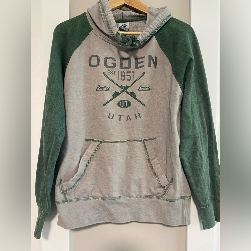 New Agenda Green and Gray Men's Hoodie